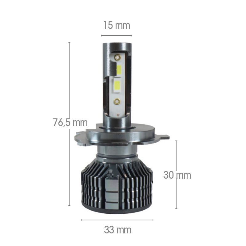 H4 LED lamp met geïntegreerd voorschakelapparaat