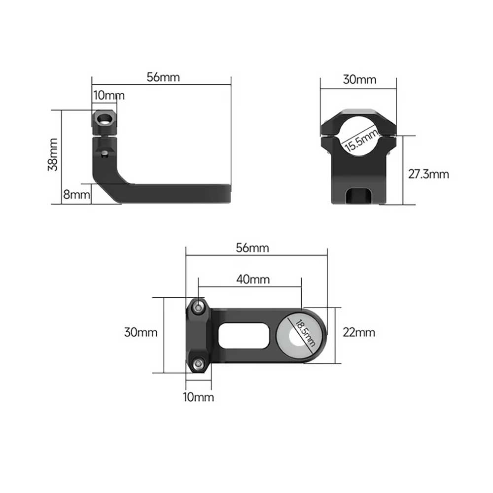 M8-M10 zijspiegelverlengbeugel