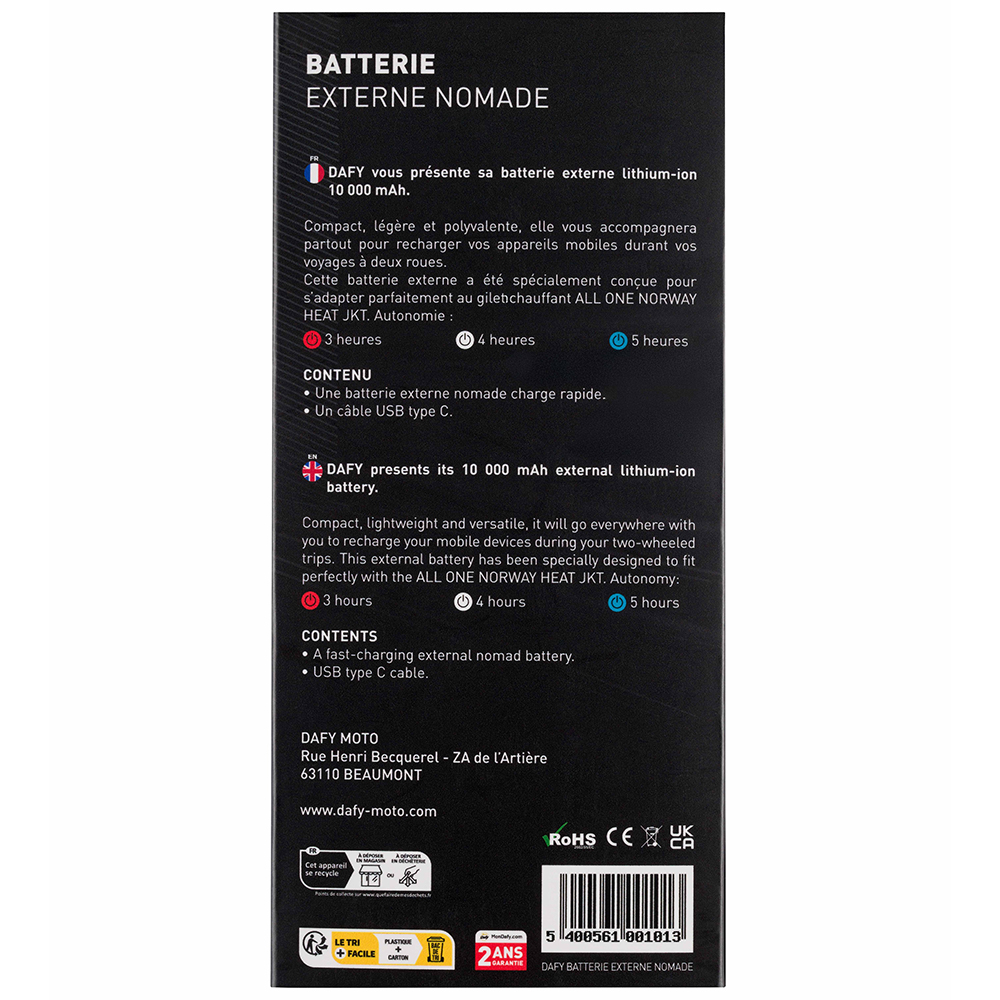 Draagbare externe batterij