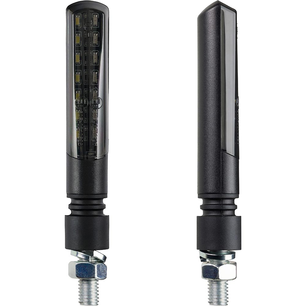 Sequentiële LED-curve-indicatoren vooraan