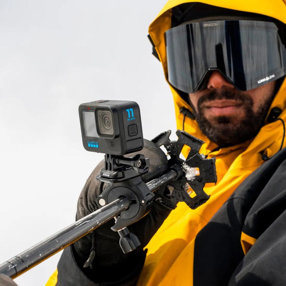 Bevestiging voor stuur, zadelpen en skistokken