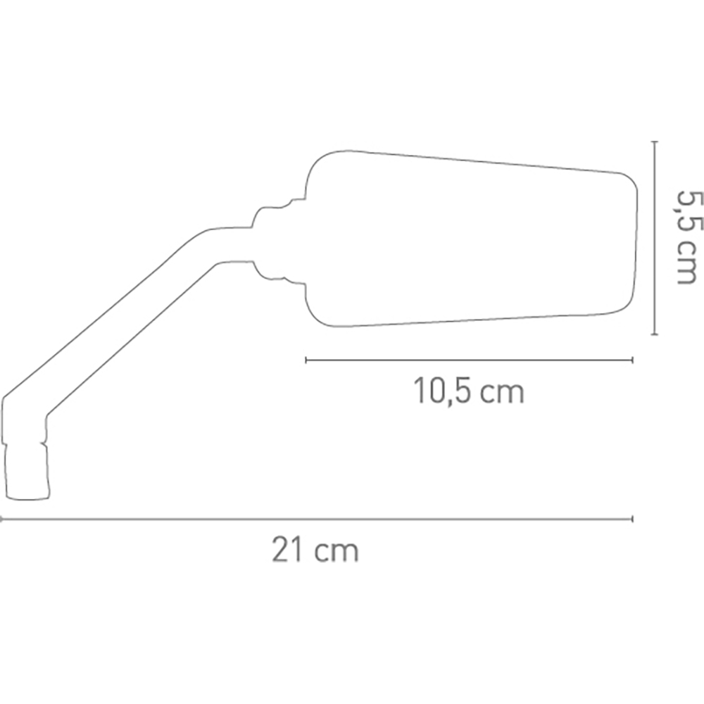 Formula-spiegel - schroefdraad van 8 en 10 mm