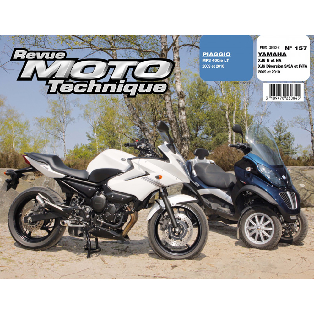 Rmt 157 YAMAHA XJ6 (2009-2010) en PIAGGIO MP3 400 LT (2009-2010)