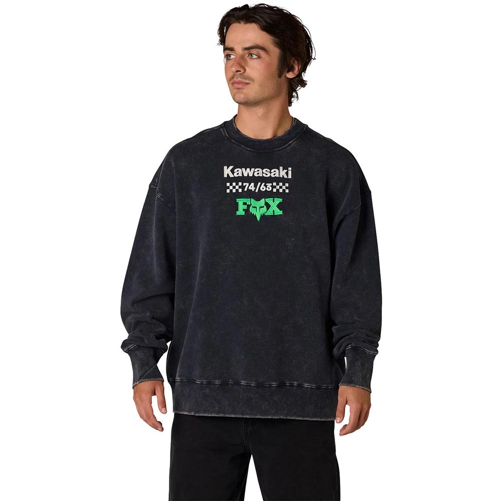 Kawasaki Zwaargewicht Fleece Crew Sweatshirt