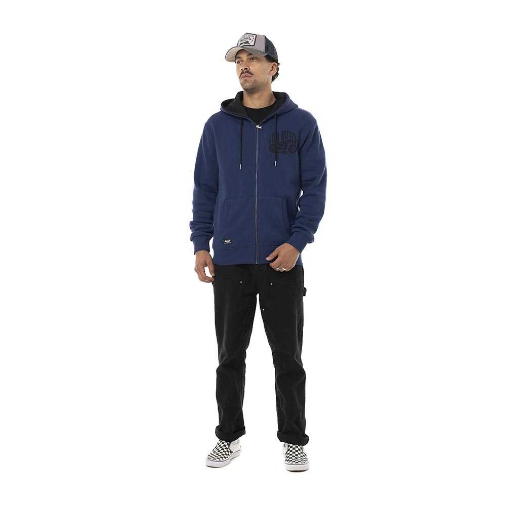 Free-sweater met capuchon en ritssluiting