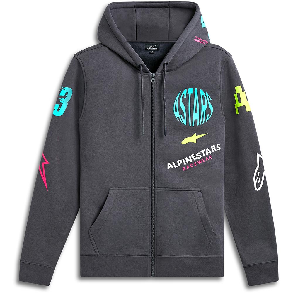 Variegate zip-up hoodie