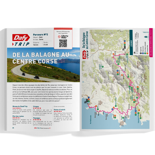 Roadbook motor : Dafy Moto Haute-Corse