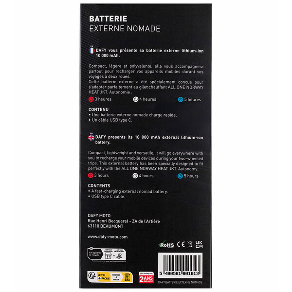 Draagbare externe batterij