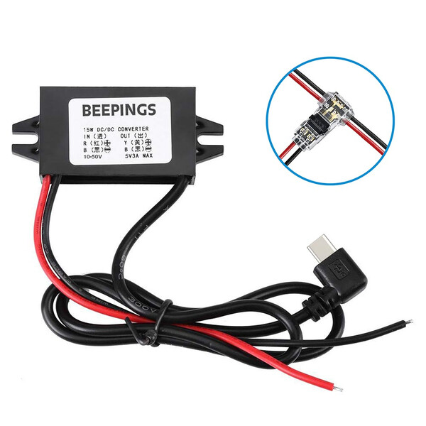 10-50 V naar USB-C 5 V converter