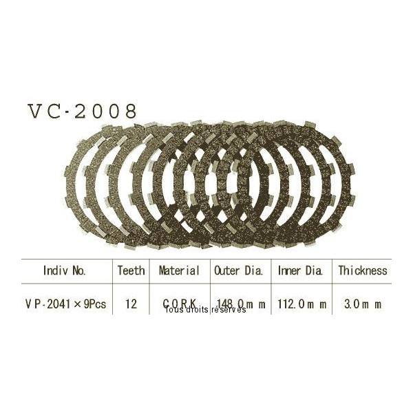 Beklede koppelingschijven VC2008