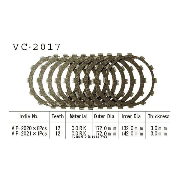 Beklede koppelingschijven VC2017