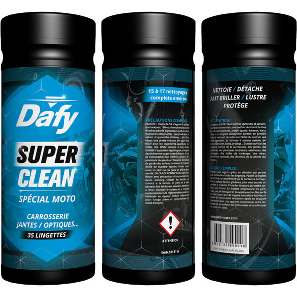 Super Clean-schoonmaakdoekjes Dafy Moto