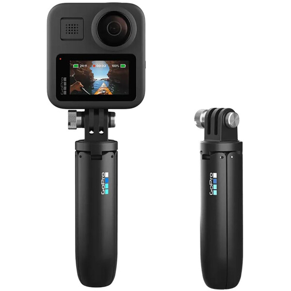 Kort uitschuifbare ministok en statief