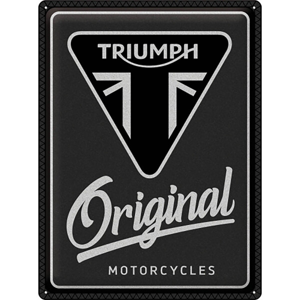Vintage Triumph-plaat - Originele Motorfietsen