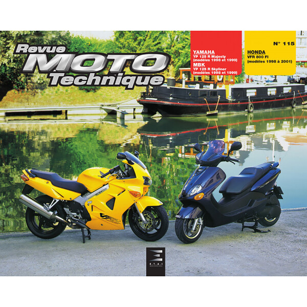 Rmt 115.2 YAMAHA YP125 MAJESTY (MBK SKYLINER) (98-99) en HONDA VFR800 (98-2001)