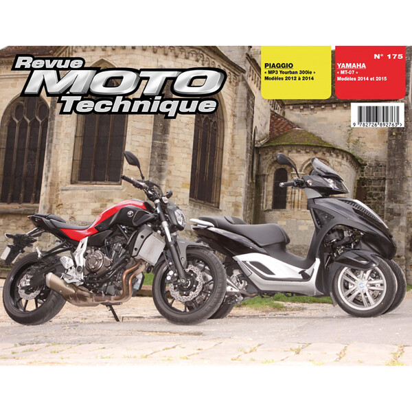 RMT 175 PIAGGIO MP3 YOURBAN 300ie (2012-2014) en YAMAHA MT-07 (2014-2015)