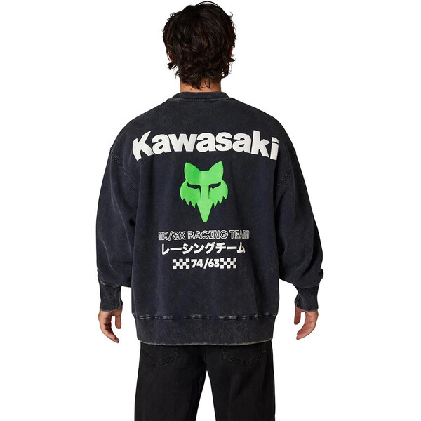 Kawasaki Zwaargewicht Fleece Crew Sweatshirt