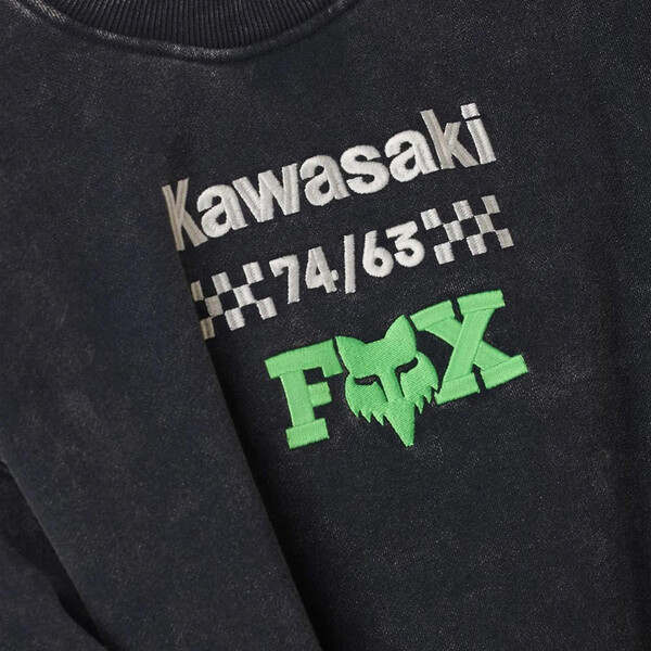 Kawasaki Zwaargewicht Fleece Crew Sweatshirt