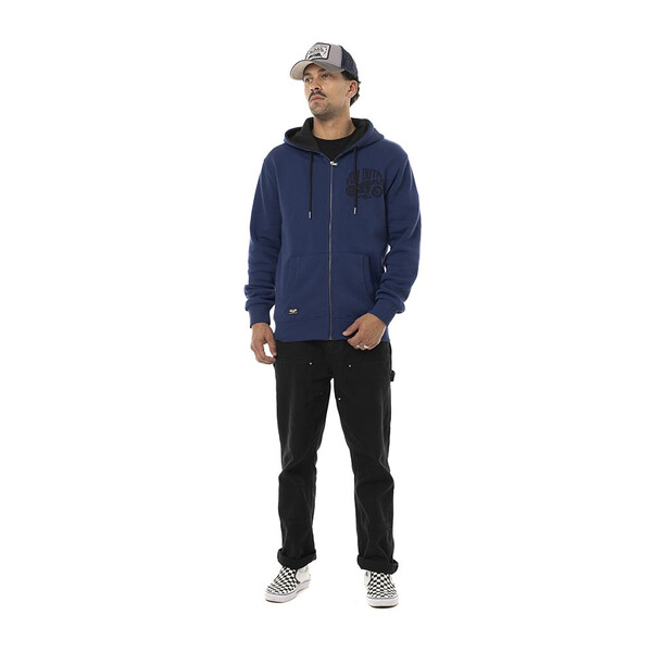 Free-sweater met capuchon en ritssluiting