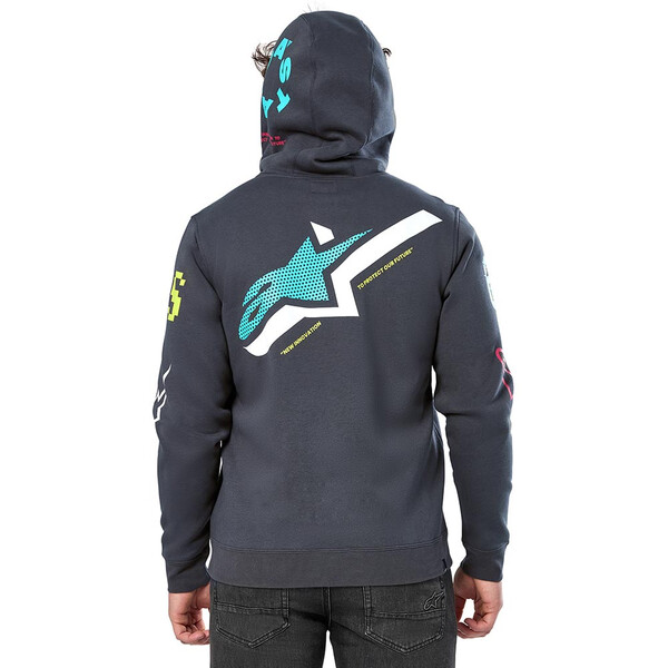 Variegate zip-up hoodie