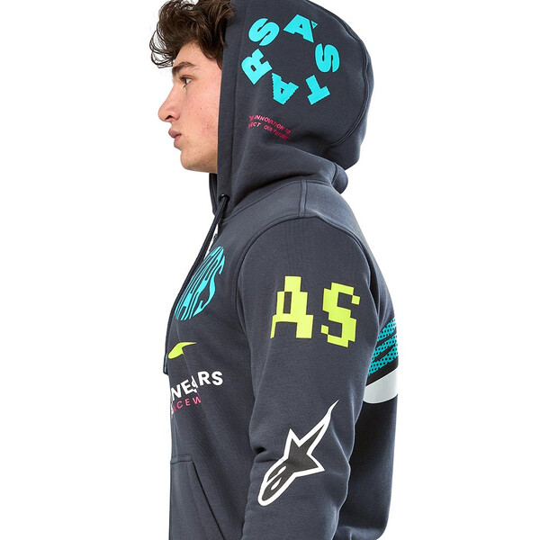 Variegate zip-up hoodie