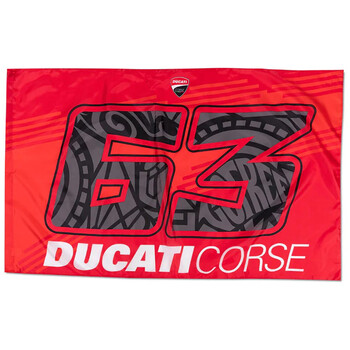 Dubbele Bagnaia Vlag ducati