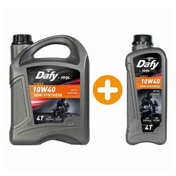 Power 4T 10W40 semi-synthese - 4L + 1L Dafy door Igol