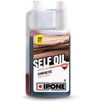 Semi-synthetische motorolie Self Oil 1L aardbei - 2 takt motorfiets Ipone