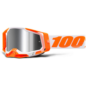 Oranje Racecraft 2-masker - Silver Mirror 100%