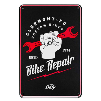 Vintage fiets reparatieplaat Dafy Moto