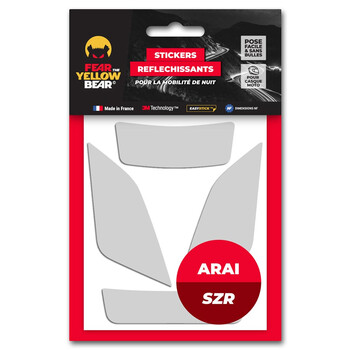 Eenvoudige Replica Arai SZR Stickers Fear The Yellow Bear