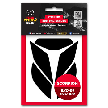 Easy Replica™ Scorpion Exo-R1 Evo Air™ Stickers Fear The Yellow Bear
