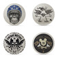 4 herpositioneerbare stickers voor de Flash-motorfiets
