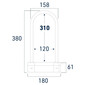 U slot Ø18 - 120 x 310 mm UR120310 - SRA