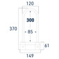 U slot Ø18 - 85 x 300 mm UR85300Y - SRA