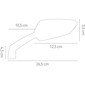 Twin-spiegel - schroefdraad van 8 en 10 mm