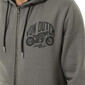 Free-sweater met capuchon en ritssluiting